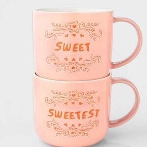Opalhouse “Sweet” Valentine’s Day Coffee Mugs‎ (Set of 2) Limited Edition Target